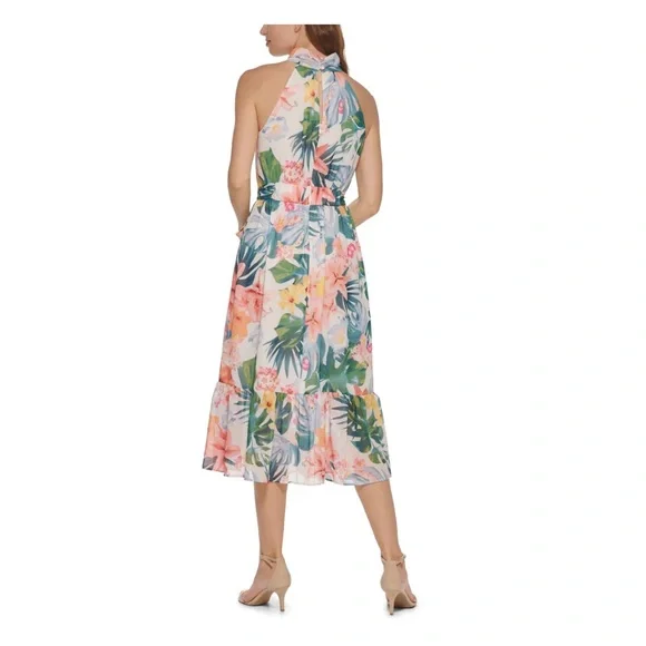 NWT Eliza J Tropical Floral Print Dress - Picture 3 of 10